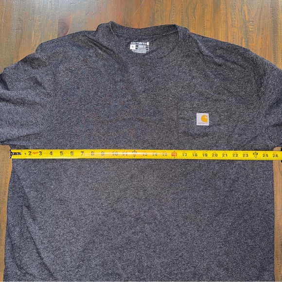Carhartt Men's Loose Fit Heavyweight Long-Sleeve Pocket Henley Gray T-Shirt XL - Picture 5 of 9
